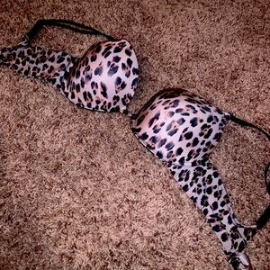 2 cheetah print Victoria secret bras